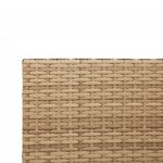vidaXL Canapé de jardin avec table et coussins en forme de L beige