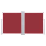 vidaXL Auvent latéral rétractable Rouge 160 x 600 cm
