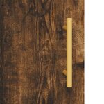 vidaXL Buffet haut Chêne fumé 69 5x34x180 cm Bois d'ingénierie