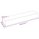 vidaXL Étagère murale marron foncé 40x10x6 cm bois chêne massif traité