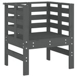 vidaXL Chaises de jardin lot de 2 gris 61 5x53x71cm bois de pin massif