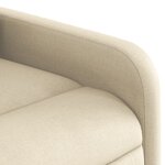 vidaXL Fauteuil inclinable Crème Tissu