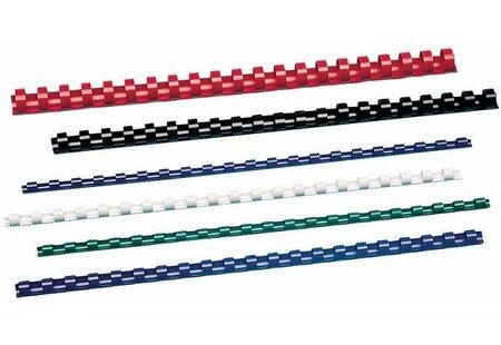 Lot de 100 CombBind Peignes de reliure rouge 12 mm GBC