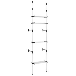 vidaXL Système de garde-robe télescopique avec étagères Aluminium