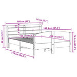 vidaXL Cadre de lit sans matelas cire marron 150x200cm bois pin massif