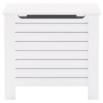 vidaXL Boîte de rangement avec couvercle RANA blanc bois massif de pin