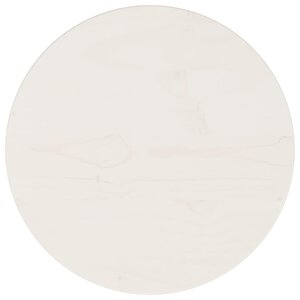 vidaXL Dessus de table Blanc Ø30x2 5 cm Bois de pin massif