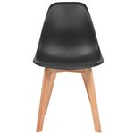 vidaXL Chaises à manger lot de 4 Noir Plastique