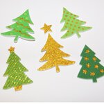 Autocollants mousse EVA - Sapins de Noël