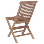 vidaXL Meuble à dîner de jardin 9 Pièces et chaises pliables Teck solide