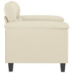 vidaXL Fauteuil Crème 60 cm Similicuir