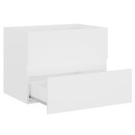 vidaXL Armoire d'évier avec lavabo intégré Blanc Bois d'ingénierie