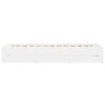 vidaXL Cadre de lit avec tiroirs blanc 75x190 cm bois d'ingénierie
