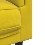 vidaXL Fauteuil avec coussin jaune velours