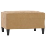 vidaXL Ensemble de canapés 3 Pièces avec coussins marron velours