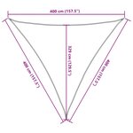 vidaXL Voile d'ombrage 160 g/m² Anthracite 4x4x4 m PEHD