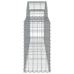 vidaXL Paniers à gabions arqués 14 Pièces 200x30x60/80 cm Fer galvanisé