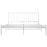 vidaXL Cadre de lit Blanc Métal 180x200 cm