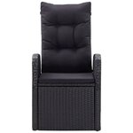 vidaXL Ensemble à manger de jardin avec coussins 9 Pièces noir