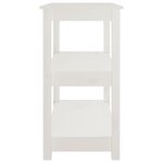 vidaXL Table console Blanc 80x40x74 cm Bois massif de pin
