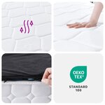 vidaXL Matelas à ressorts ensachés dureté moyenne 200x200 cm