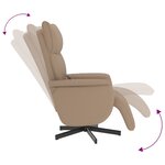 vidaXL Fauteuil inclinable de massage repose-pieds cappuccino