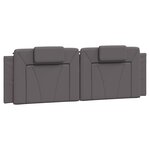 vidaXL Cadre de lit avec tête de lit Gris 160x200 cm Similicuir