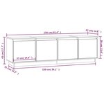 vidaXL Meuble TV 156x37x45 cm Bois de pin massif