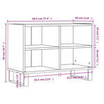 vidaXL Meuble TV sonoma gris 69 5 x 30 x 50 cm bois d'ingénierie