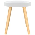 vidaXL Table d'appoint Blanc 38x38x40 cm Bois ingénierie et pin massif