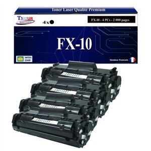 T3AZUR -4x Toners compatibles avec Canon FX10 (0263B002) pour Canon FAX L100 L120 L140 L160 MF4010 MF4100 MF4120