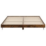 vidaXL Cadre de lit chêne fumé 120x200 cm bois d'ingénierie