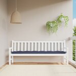 vidaXL Coussin de banc de jardin bleu marine 200x50x7 cm tissu oxford
