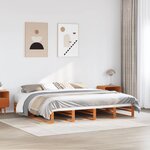 vidaXL Cadre de lit sans matelas cire marron 180x200cm bois pin massif