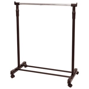 Portant à vêtements mobile, plastique et acier, 180 x 82 x 42 cm, noir et gris