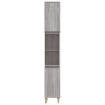 vidaXL Armoire de bain sonoma gris 30x30x190 cm bois d'ingénierie