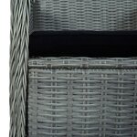 vidaXL Chaises de jardin avec coussins lot de 2 Résine tressée