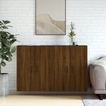 vidaXL Armoires murales 2 Pièces chêne marron bois d'ingénierie