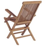 vidaXL Meuble à dîner de jardin 9 Pièces et chaises pliables Teck solide