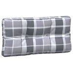 vidaXL Coussins de palette lot de 7 motif de carreaux gris tissu