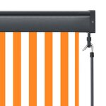 vidaXL Store roulant d'extérieur 140x250 cm Blanc et orange