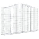 vidaXL Panier de gabions arqué 200x30x120/140 cm Fer galvanisé