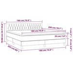 vidaXL Sommier à lattes de lit avec matelas Crème 180x200 cm Tissu