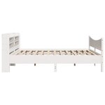 vidaXL Cadre de lit et tête de lit blanc 180x200 cm bois de pin massif