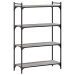 vidaXL Bibliothèque à 4 niveaux sonoma gris 80x30x120 cm