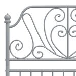 vidaXL Cadre de lit sans matelas gris métal 90x200 cm
