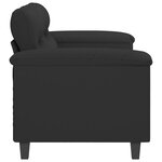vidaXL Canapé à 2 places Noir 140 cm Tissu microfibre