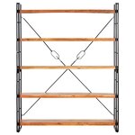 vidaXL Bibliothèque à 5 niveaux 140x30x180 cm Bois d'acacia solide
