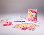 Sachet de 6 cartes doubles d'invitation d'anniversaire enfant et 6 enveloppes