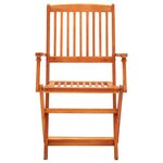 vidaXL Ensemble à manger d'extérieur pliable 3 Pièces Bois d'eucalyptus